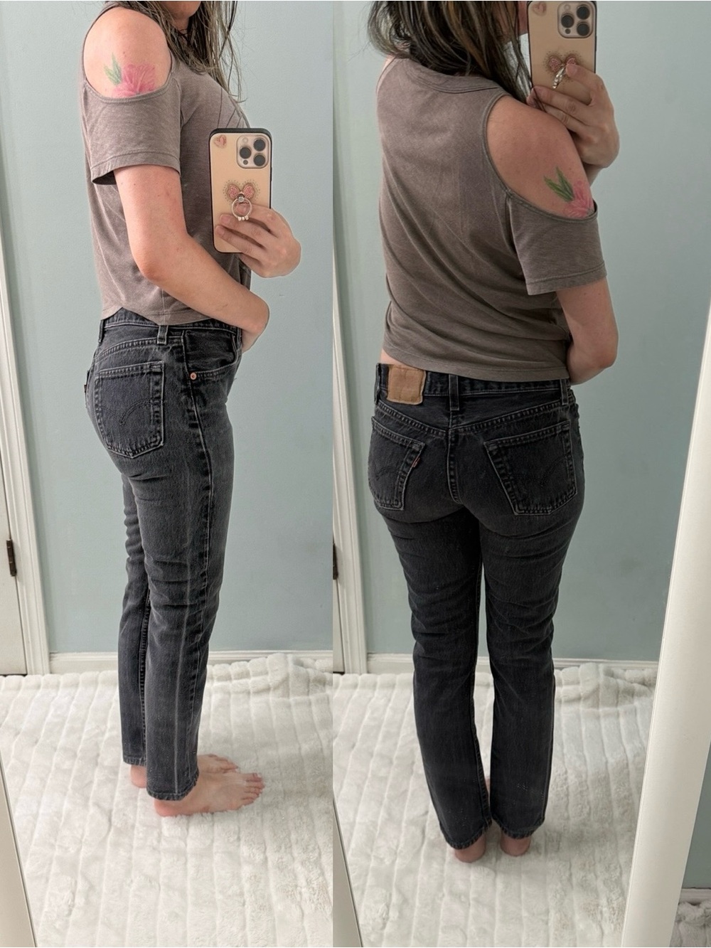 Vintage Levis 501 Jeans Faded Black 24